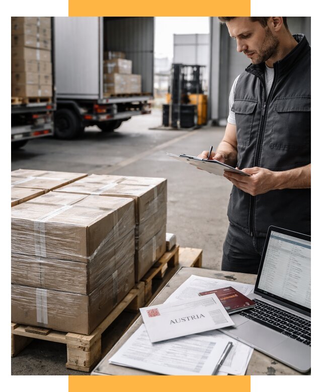 Доставка в Австрию от 65891 р. Логистика и экспорт СетСервис-Кнм