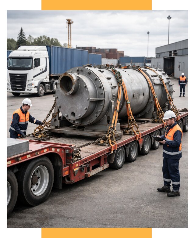 Перевозка тяжеловесных грузов под ключ от 152055 р. | СетСервис-Кнм